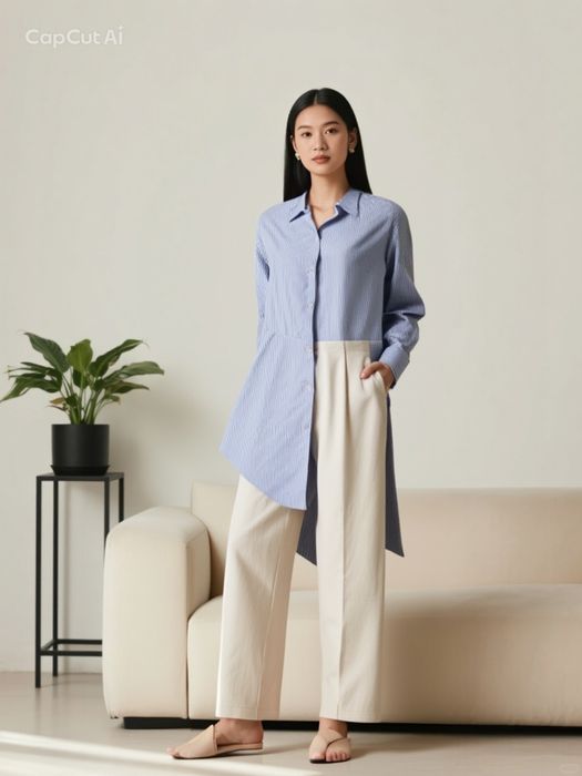 Рубашка с необычным кроем