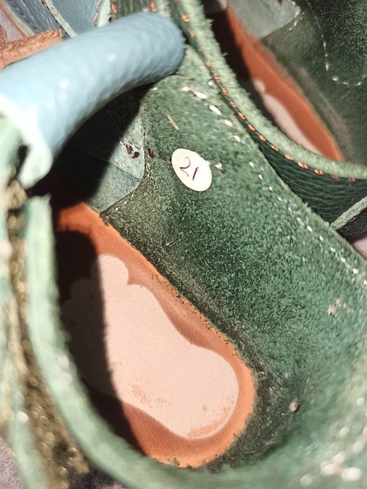 Pantofi piele moale cu scai, talpă moale de cauciuc, ursuleț, mărime21