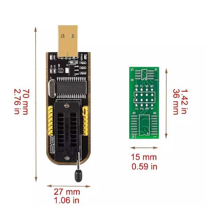 USB программатор на CH341A для 24-25 серий EEPROM Flash BIOS
