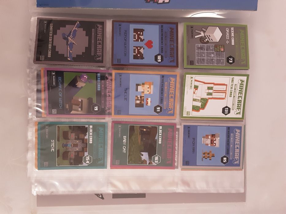 Colecție cartonașe Minecraft/ Super Mario Panini 2022 / Catalog