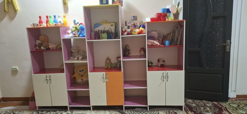 Богча учун шкафчалар,кповатчалар, стол стулчалар хамда уйинчок шкафчас