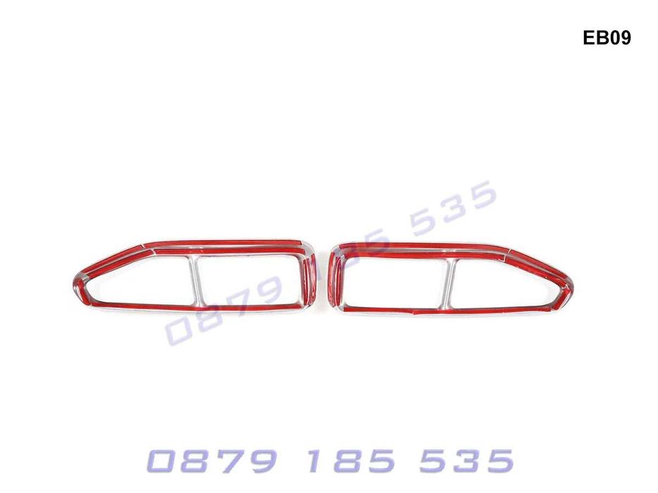 Двойни стикери накрайници BMW 7 G11 G12 лепенки ауспух бмв г11 г12