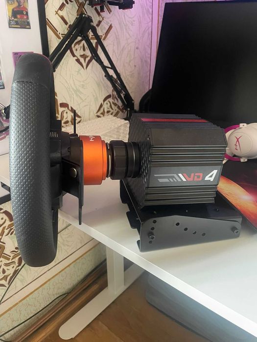 Volan gaming PXN VD4 cu quick release + PXN V9 desk clamp