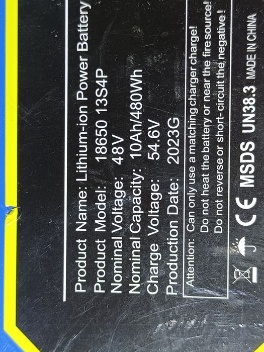 Baterie 48v 10Ah in stare foarte buna

#7