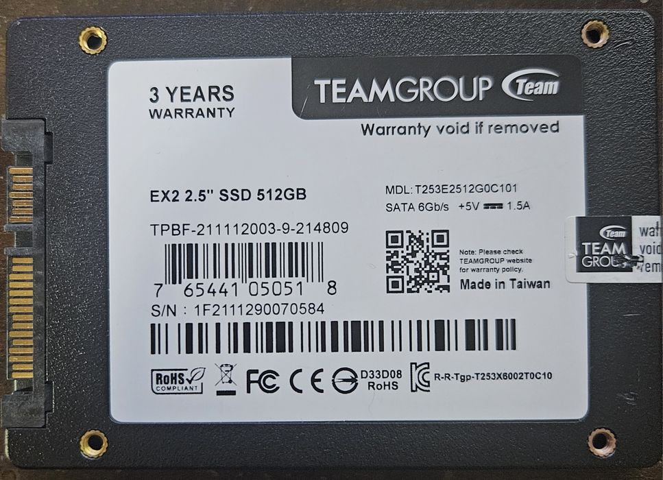 Продавам  SSD 512GB  TeamGroup
