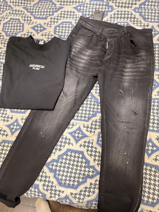 Дънки и тениска Dsquared 2