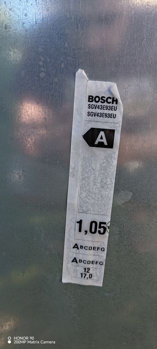 Mașina Spălat Vase Clasa Energie A Bosch SGV43E93EU