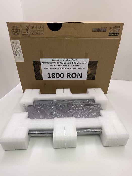 Fane Amanet: Laptop LENOVO IdeaPad 3 AMD Ryzen 5 5500U, 8GB, SSD 512GB