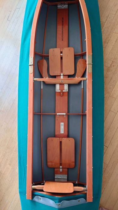 Туристически каяк Kolibri, 2 гребла, кормило, резервен рул, ребра сет