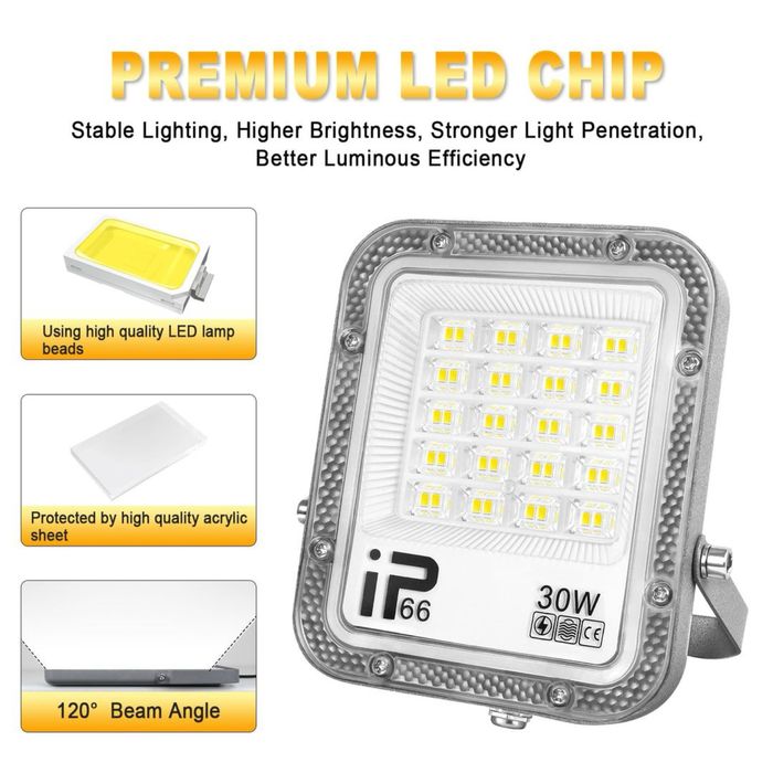 Set 2 proiectoare led exterior 30w IP66 exterior