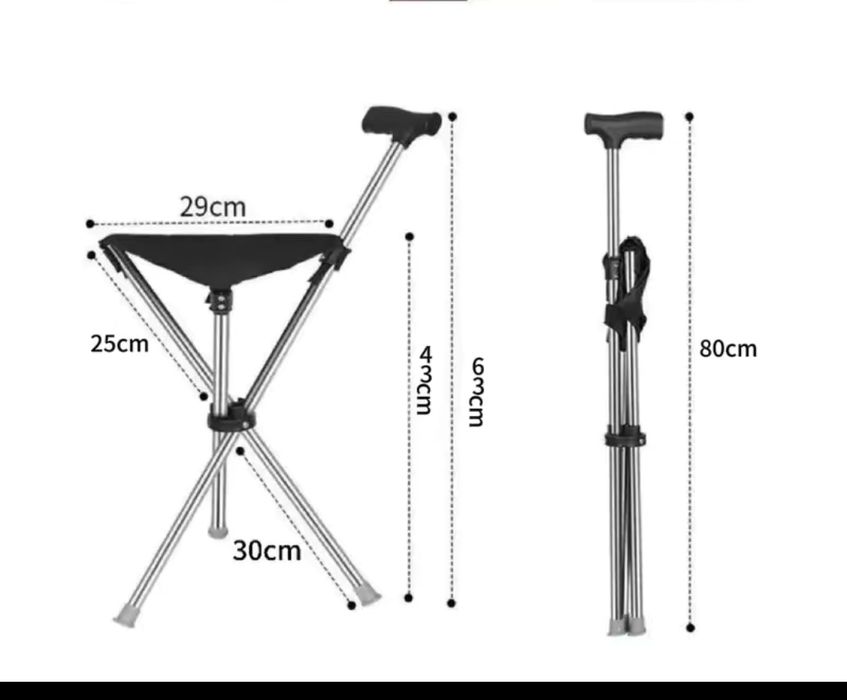 Трость - стул. Металлическая .