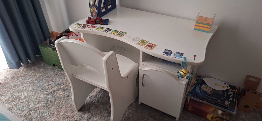 Birou MDF alb copii