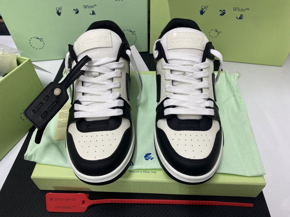 OFF WHITE Out Of Office Low Tops White Black White