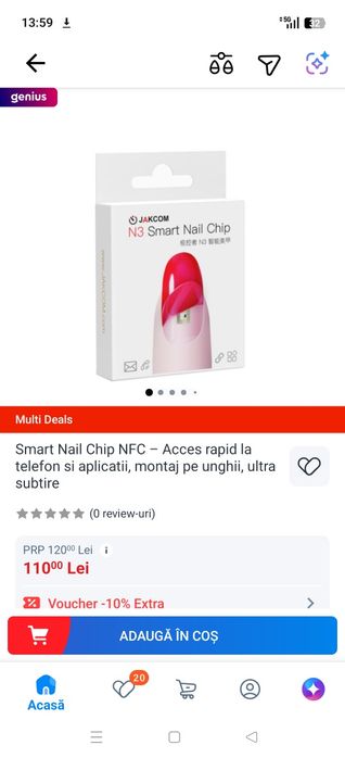 NFC inteligent JAKCOM N3 pentru unghii