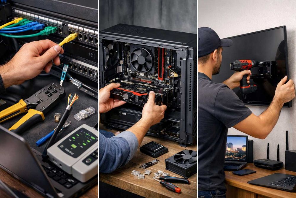 Montare cabluri rețea internet – mufare UTP / LAN corect