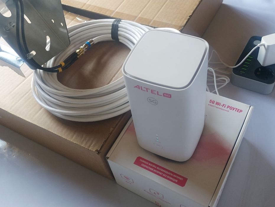Готовый комплект интернета 4G+5G. Принимает SIM-ки Altel, Tele2, Kcell