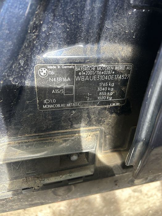 Aripa stanga aripa dreapta bmw seria 1 monacoblau metalic