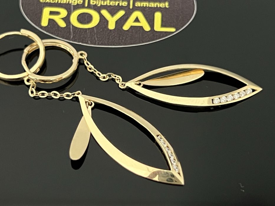 Bijuteria Royal CB : Cercei dama aur 14k 585  2,66 grame