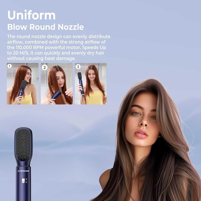 Atopskins Air Styler 6-в-1 стилизатор за коса с кръгла четка 1