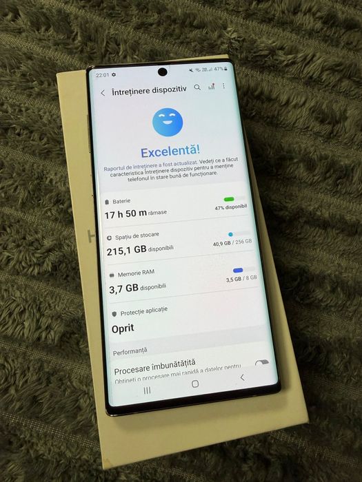 Vand Sau Schimb Samsung Galaxy Note 10 Aura Glow 256Gb Dual Sim