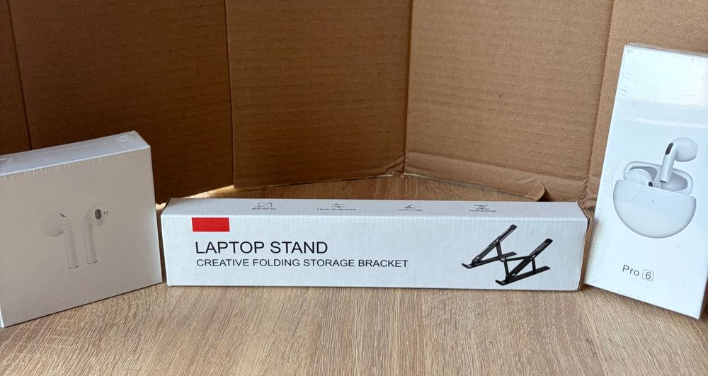 Căști Bluetooth sau Suport Laptop
