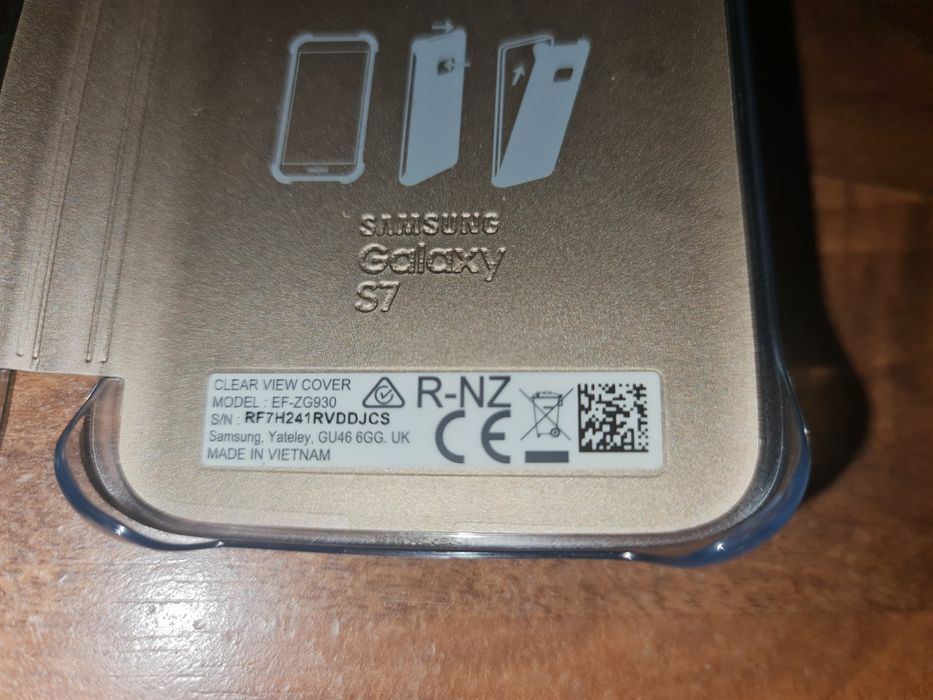 Husa flip smart activa originala Samsung Clear View Cover S7 G930