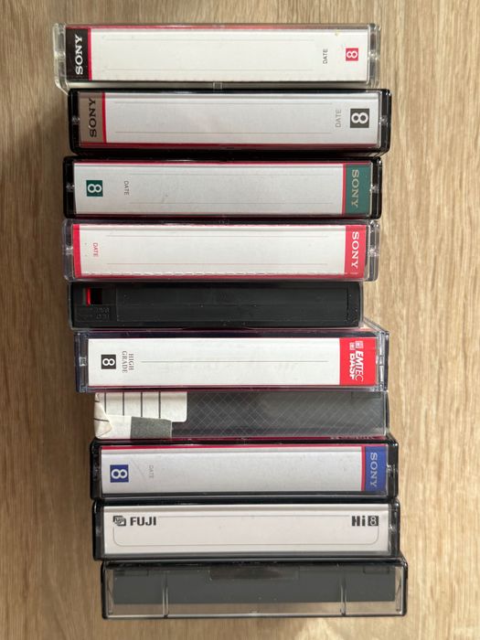 Lot de 10 casete video 8 mm