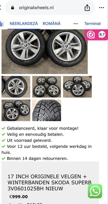 Jante oem 5x112 Skoda Octavia/Superb R17