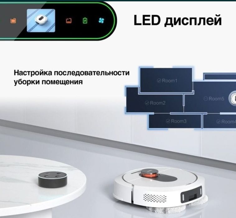 Робот-пылесос Roidmi EVA Universal Cleaning Robot с самоочищающейся ст