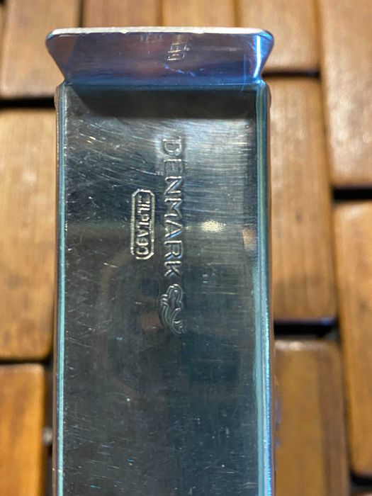 #1503# Държач за салфетки. Винтидж. Посребрена. От Дания