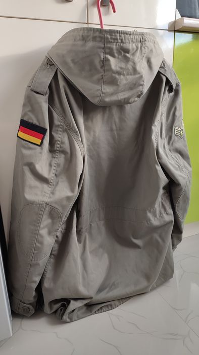 Geaca groasă cu glugă, germană, tip Parka, Kaki, L