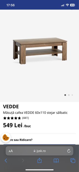 Masa living/cafea culoarea stejar