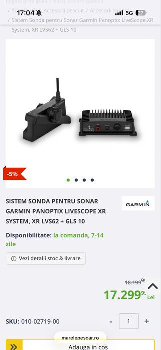 Garmin livescop lvs 62 xr + black box