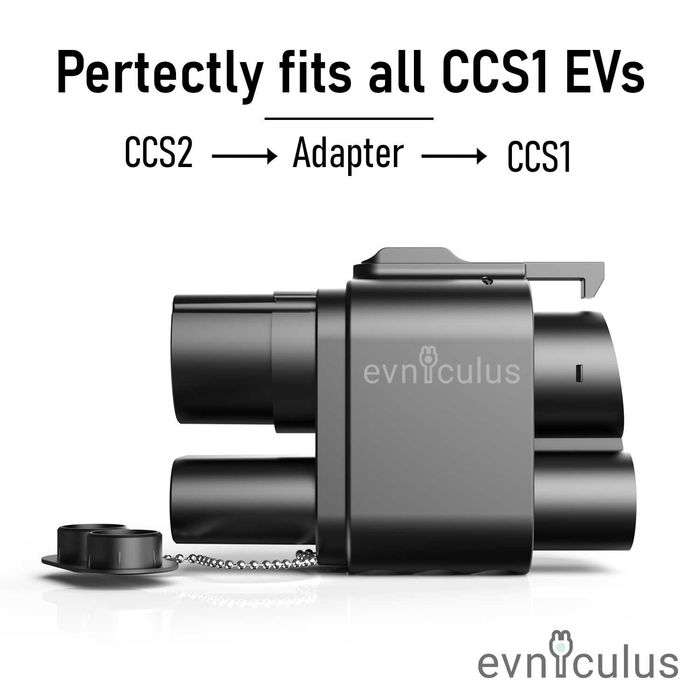 Адаптер CCS2 към CCS1 AC+DC Комбиниран за Електромобили от САЩ 500А 1000V Бързо Зареждане