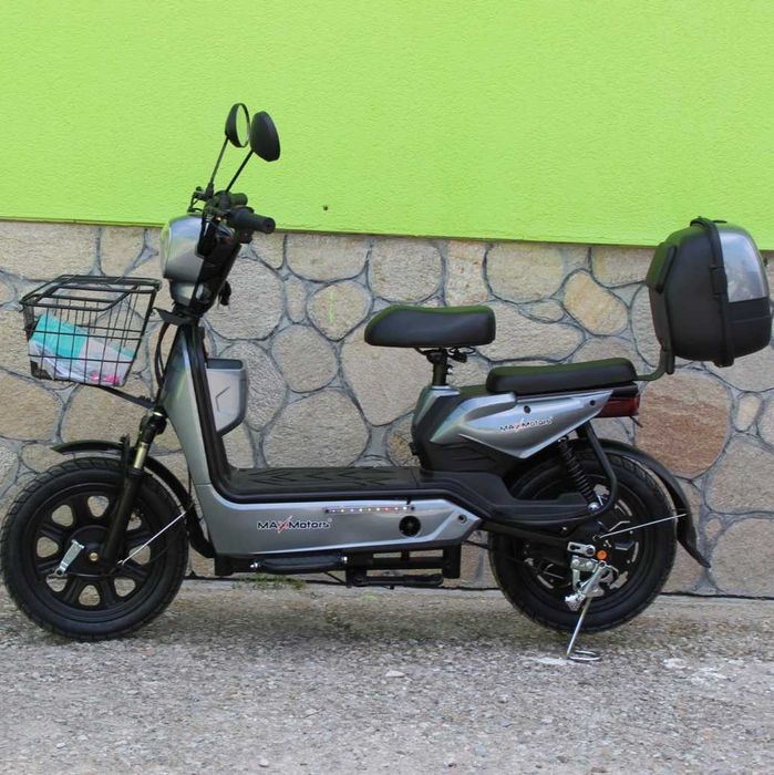 Ел.скутер – велосипед MaxMotors със 16″ гуми, 750W, 48V/20Ah GRAY