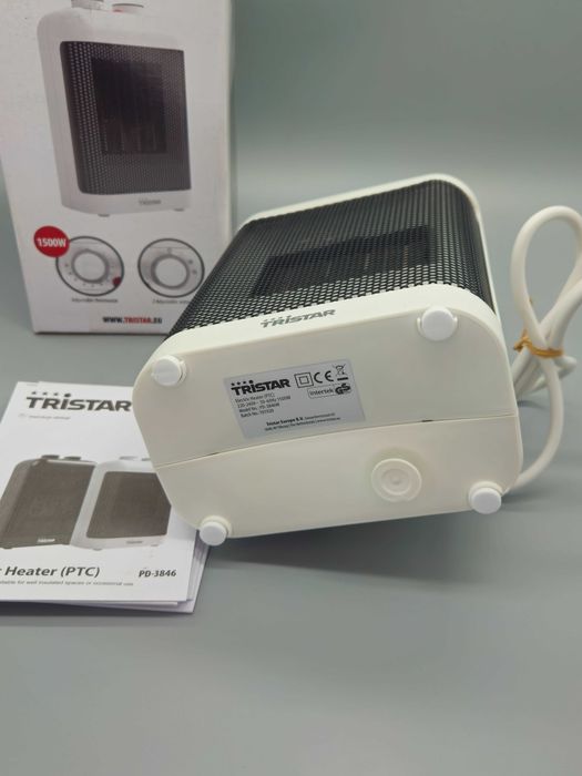 Керамичен вентилаторен отоплител Tristar PD-3846W PTC, 1500W
