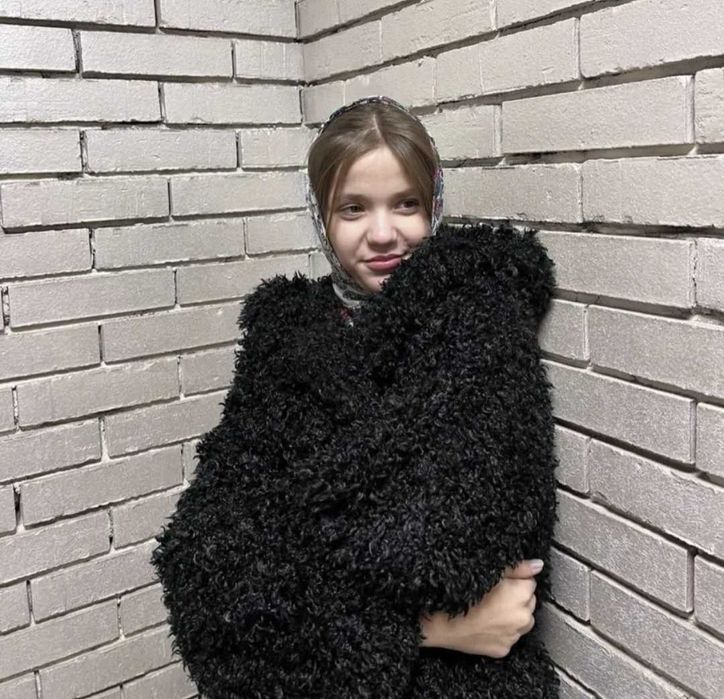 Пальто барашек оверсайз