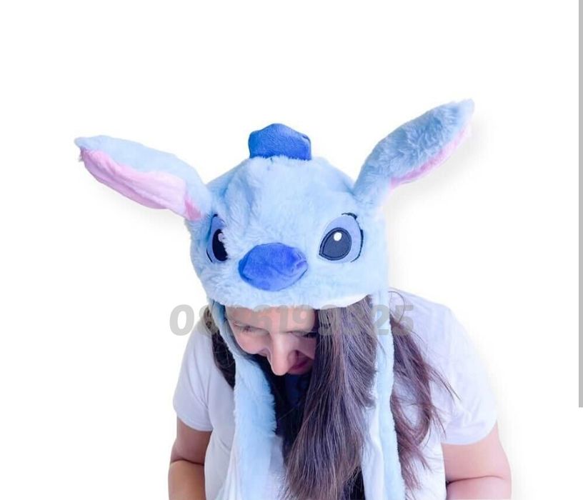 Светеща шапка с Мърдащи уши Лило и Стич, Стич шапка с мърдащи уши