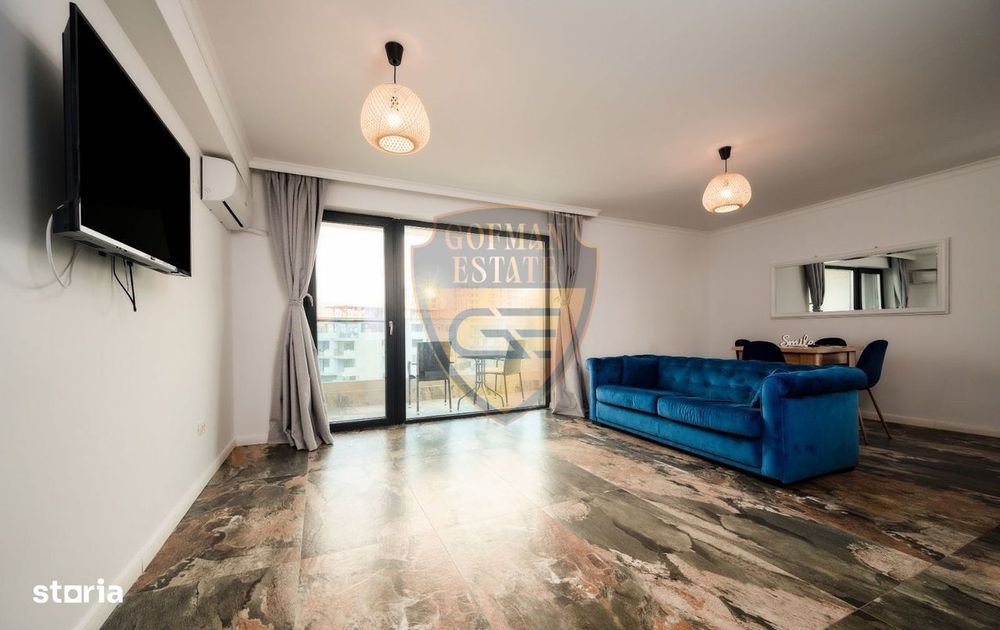 2 camere, Mamaia Nord LIDL mobilat si utilat modern, balcon, et 2, ter