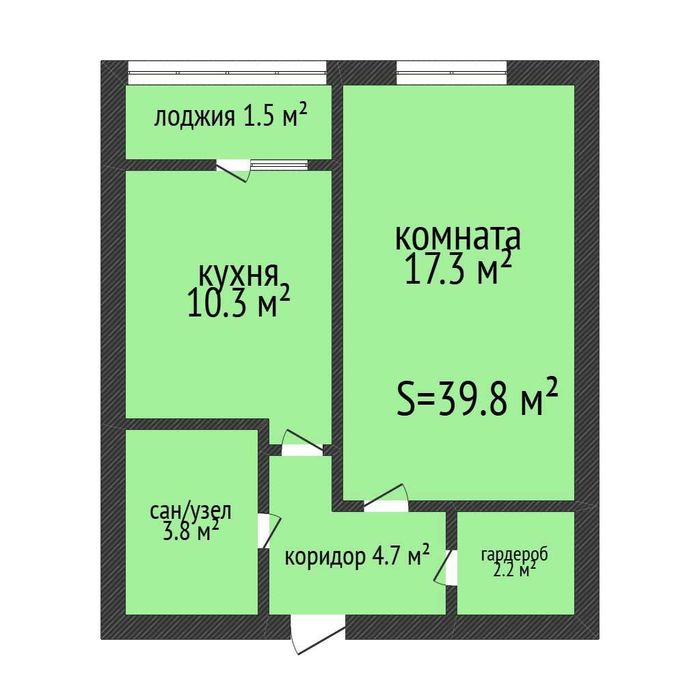 Продажа 1-комнатной квартиры Береке