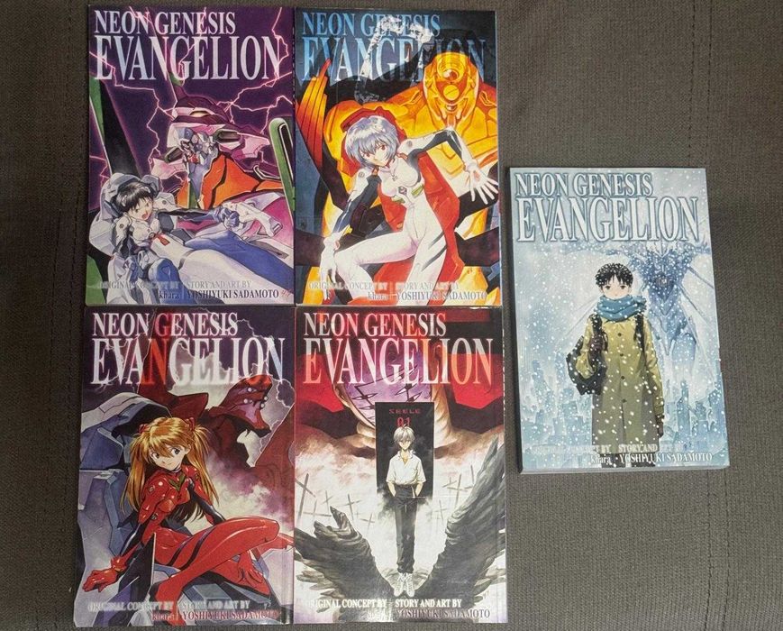 Manga Neon Genesis Evangelion (Volumele 1-5, ediții omnibus 3-în-1)