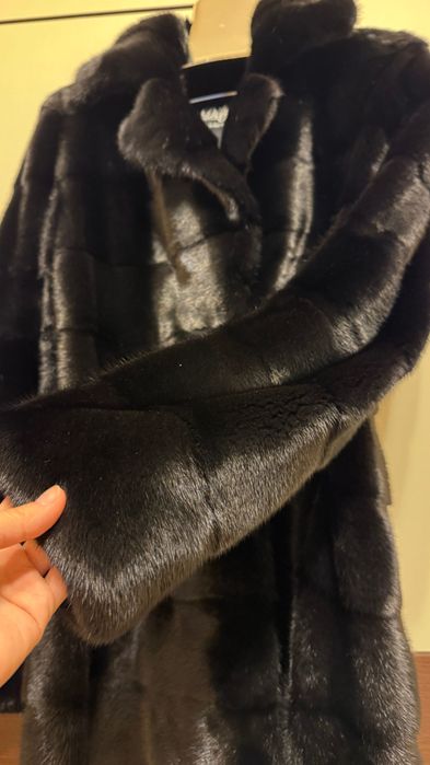 #123 Палто от норка.Blackglama.Italy.. Естествена кожа с косъм.