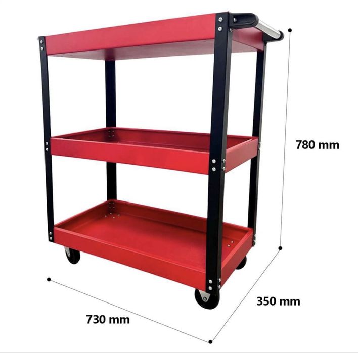 ПРОМОЦИЯ Количка за инструменти с три рафта Сервизна количка
