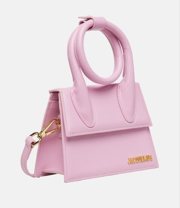 JACQUEMUS Le Chiquito Noeud Light Pink  оригинална нова чанта с етикет