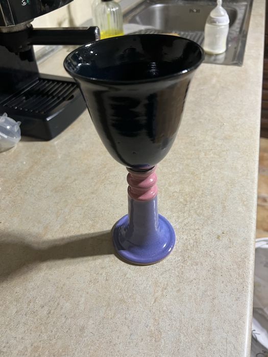 Бутикова керамична чаша за вино -ръчна изработка