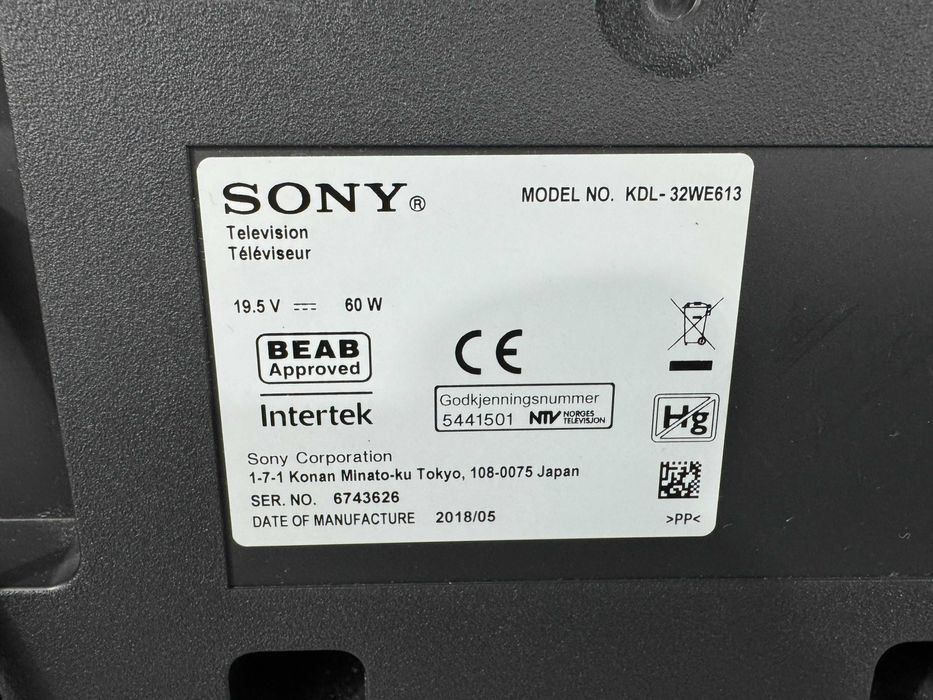 Телевизор - Sony Bravia 32 inch /smart / А18