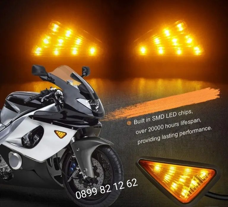 Лед мигачи за мотор,атв,утв триъгълни