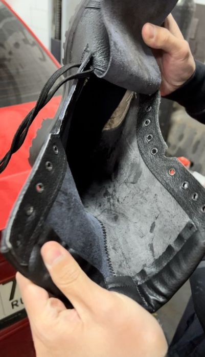 Берцы летние натуралка кожа