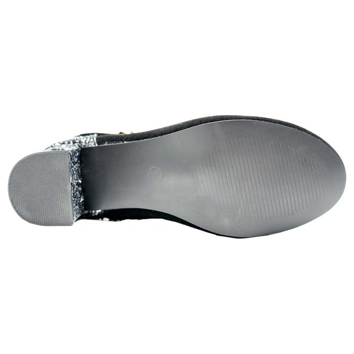Pantofi cu toc eleganti pentru fete F17 | Pantofi negri pentru copii
