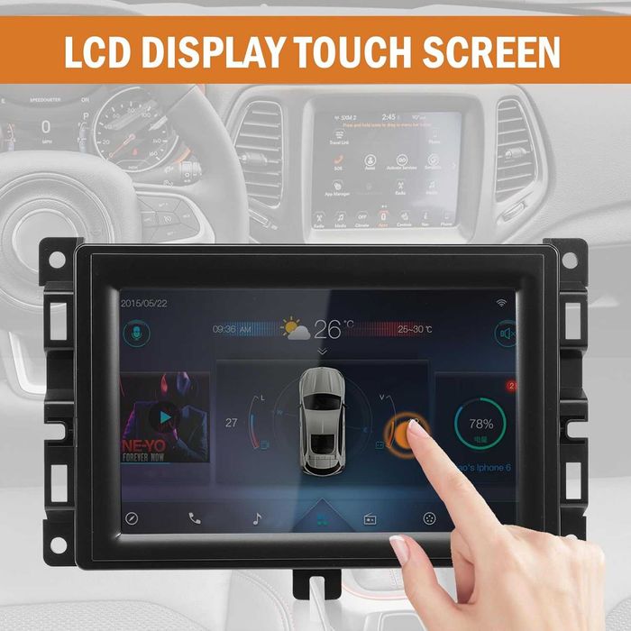 Display Touchscreen Navigatie 7 inch Jeep Compass 2017-2020 - Nou